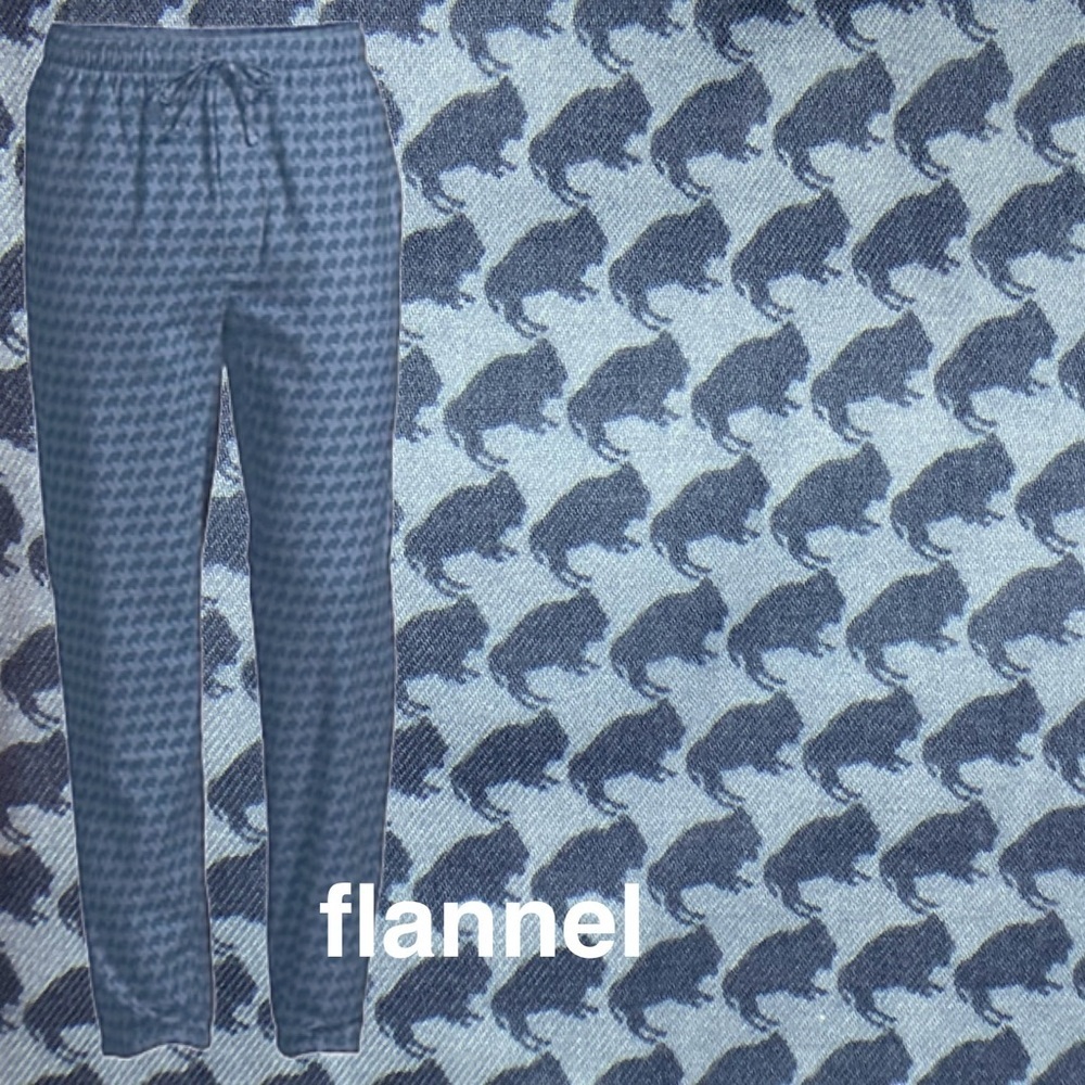 LANDSEND MENS FLANNEL PJ PAJAMA PANTS w/Side Pockets Blake Shelton Collection